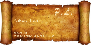 Pakos Lea névjegykártya